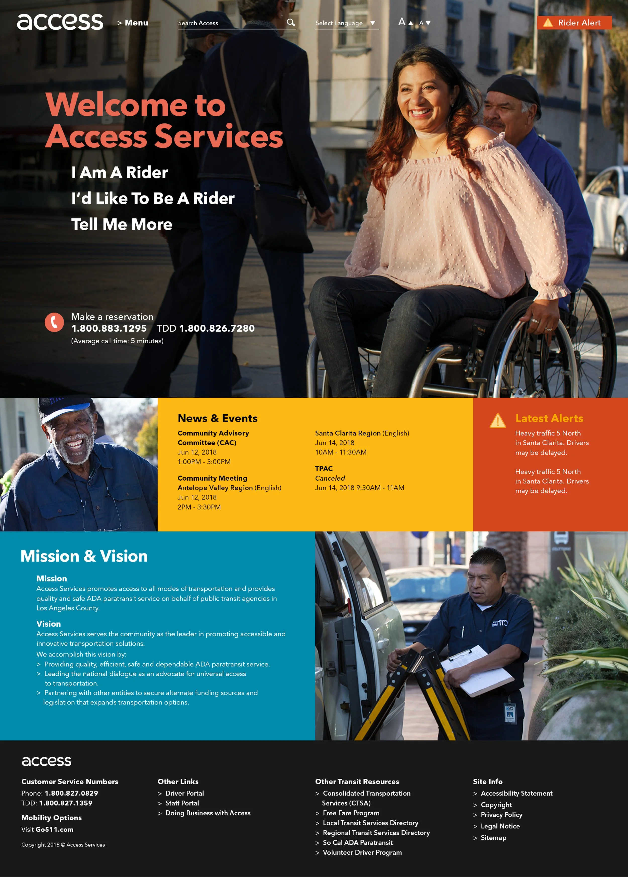 Access Services — Website Design Concept — view 3